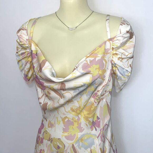 Ted Baker Dress “Camily”Drape Neck New With Tags Ted Size 3 U.S . 6 - Picture 2 of 8